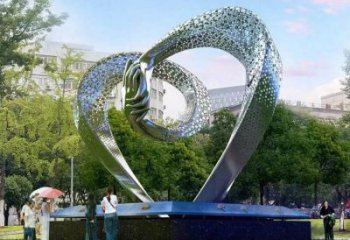 心形雕塑展品，景觀概念，鏤空鏡面心形雕塑優選
