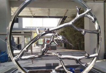圓環(huán)景觀雕塑通用，城市雕塑，不銹鋼圓環(huán)雕塑指用