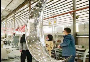 月亮雕塑制作專供，園林裝飾，建筑鏤空月亮雕塑批發