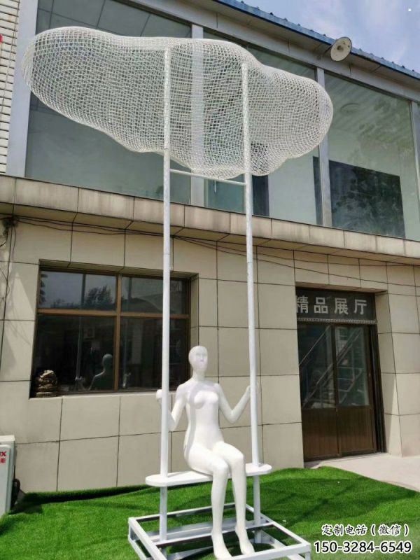 中式云梯雕塑