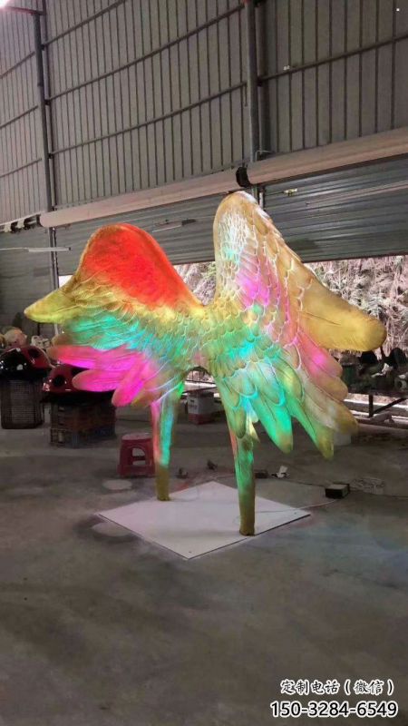 建筑鳥翅雕塑精選，露天雕塑，不銹鋼鳥翅雕塑訂做