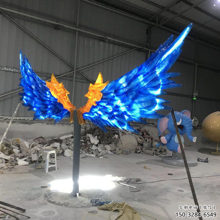 大型羽翼雕塑常用，戶外擺放，不銹鋼羽翼雕塑專供