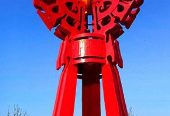 宣城精神堡壘火球雕塑，城市建筑雕塑，創意藝術設計