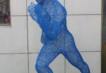 長安鏤空跑步雕塑，標(biāo)識雕塑，烤漆鐵藝人物雕塑優(yōu)選
