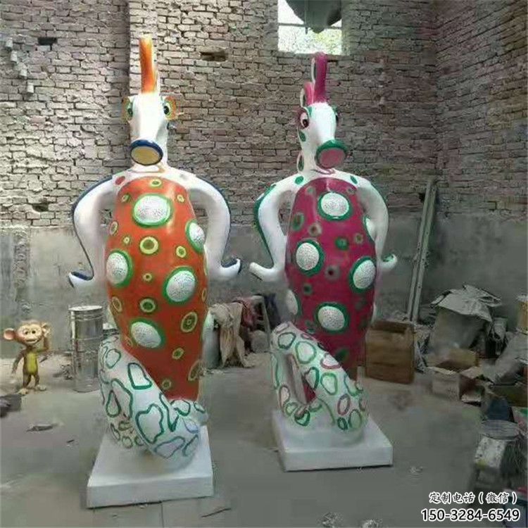 道里幼兒園河馬雕塑，動(dòng)漫文化雕塑，卡通動(dòng)物制作