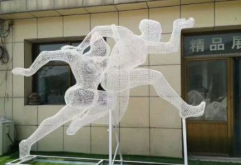 岳陽鏤空體育雕塑供求，白鋼構件，鐵藝人物雕塑觀賞型