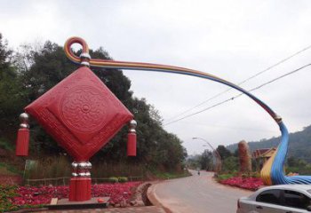建鄴街道中國結雕塑