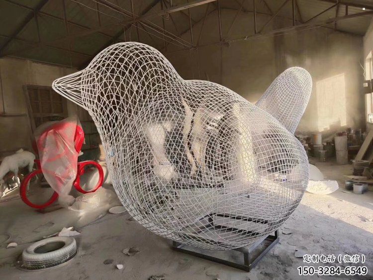 和平鏤空小鳥雕塑精選，陸地擺件，鐵藝鳥兒雕塑精品