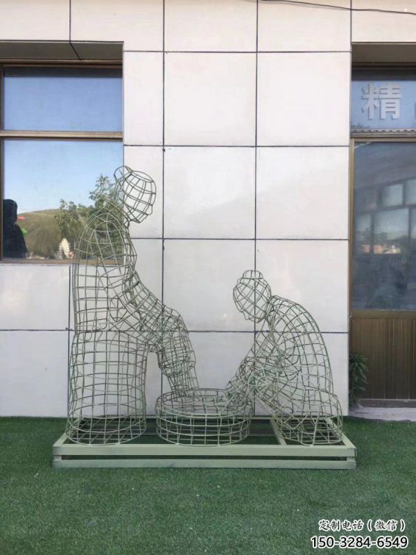 濟南鏤空孝道雕塑通用,街景小品,鐵藝洗腳雕塑制造 濟南鏤空孝道雕塑通用,街景小品,鐵藝洗腳雕塑制造