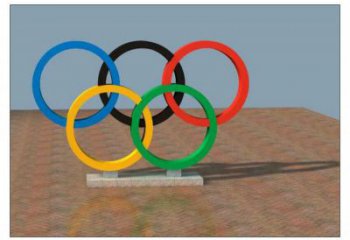 陽泉五環(huán)不銹鋼雕塑，現(xiàn)代景觀擺件，烤漆工藝制作