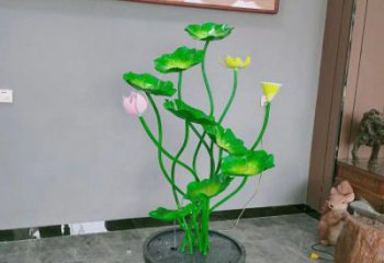 雅安荷花雕塑異型優選，城市裝飾，展示荷花雕塑定做