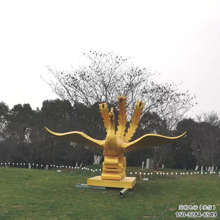 城關鳳凰雕塑選用，美陳雕塑，鑄銅鳳凰雕塑工藝廠家