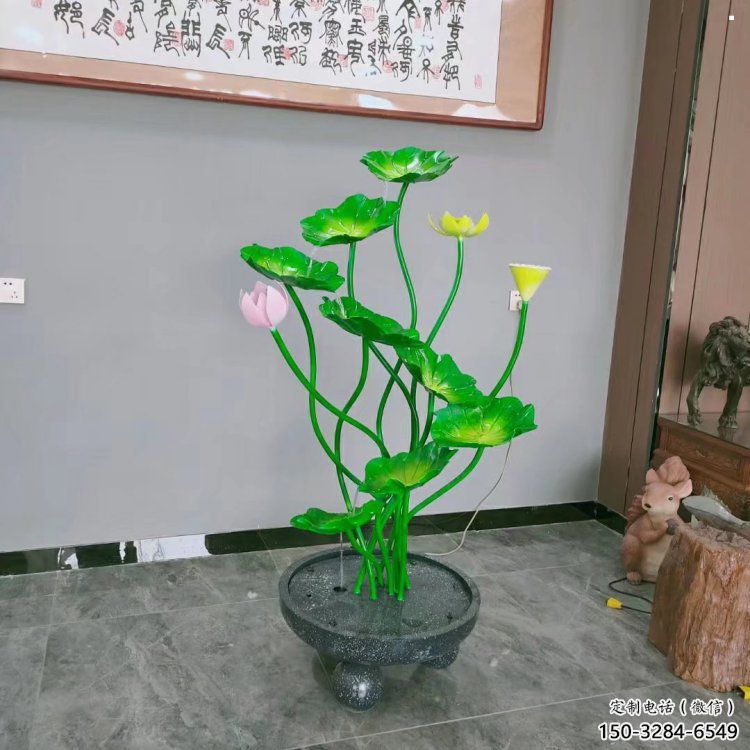 九龍坡荷花雕塑異型優選，城市裝飾，展示荷花雕塑定做