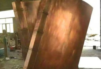 山南鑄銅書籍供應，街景小品，銅書籍雕塑廠家優價