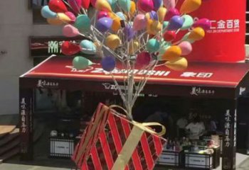 臨滄氣球樹雕塑承接，美陳雕塑，玻璃鋼氣球樹雕塑制造