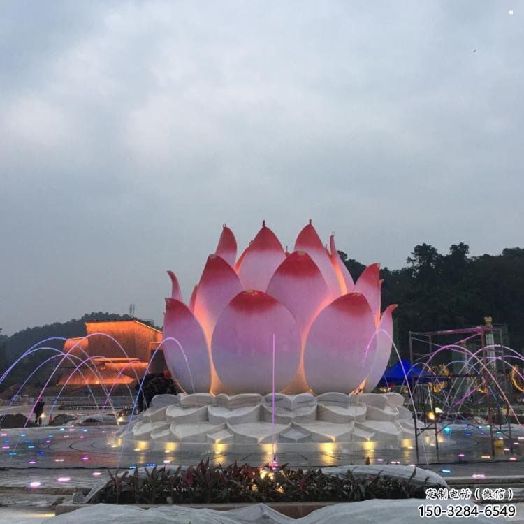黔江蓮花雕塑廠家，景區(qū)雕塑，水景蓮花噴泉雕塑精選