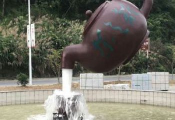長壽小區(qū)天壺標志雕塑，多彩藝術，天壺雕塑生產廠家