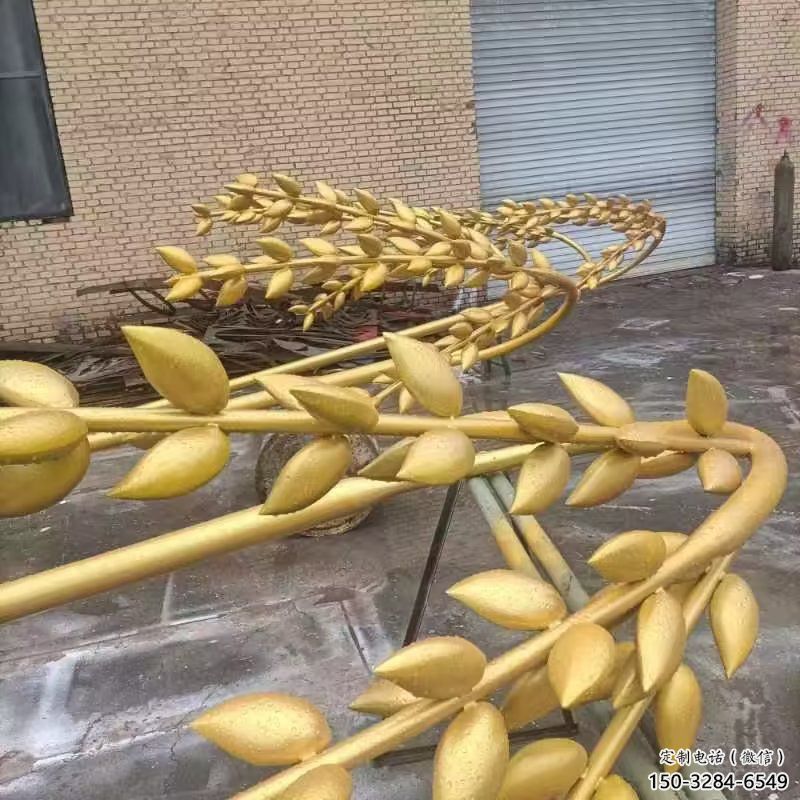 農作物不銹鋼水稻雕塑制作流程 農作物不銹鋼水稻雕塑制作流程